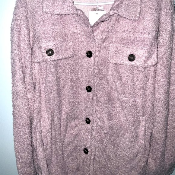Teddy Button Up Sweater Jacket -Medium NWT - Picture 6 of 7